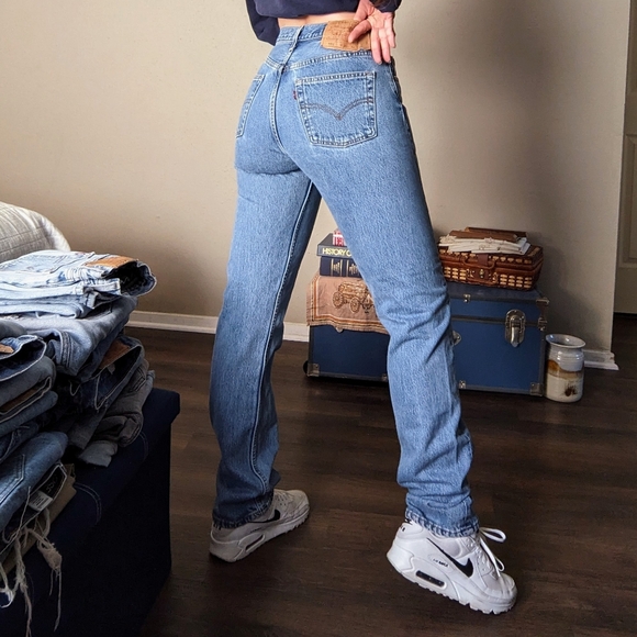 Levi's 501 Vintage Straight Leg Jeans 90s - Picture 3 of 16